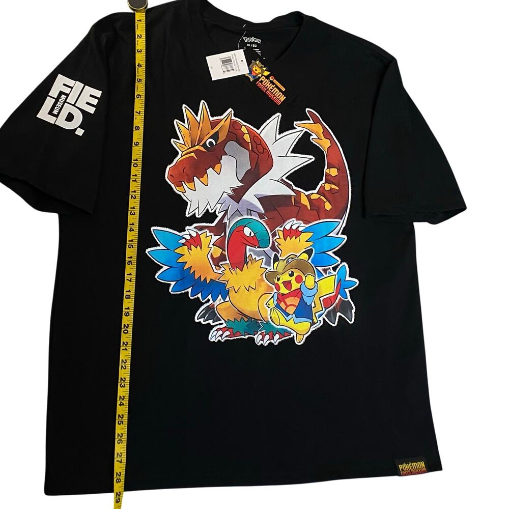 Pokemon x Field Museum Excavator Pikachu Tshirt Sz XL Black - Picture 5 of 12